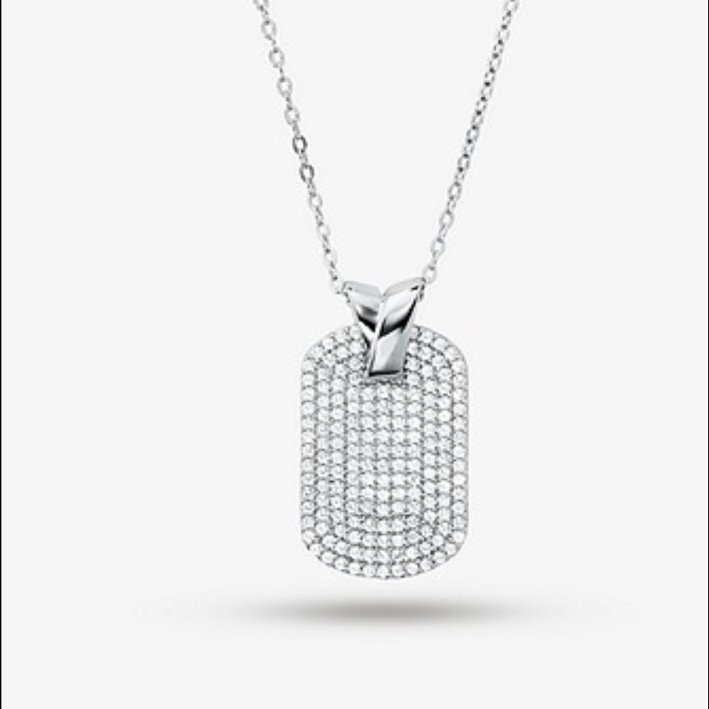 Mk dog tag necklace